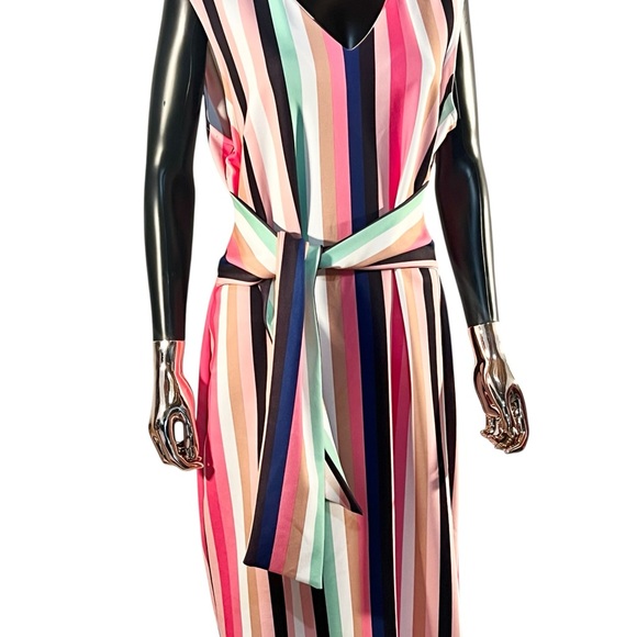 New York & Company Pink and Black Striped Dress. Size XL -NWOT - Picture 5 of 10